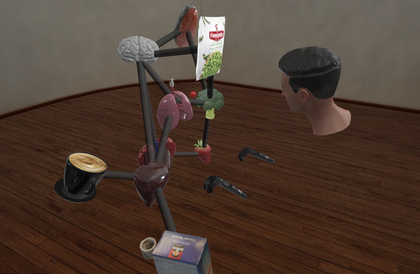 Single-person VR semantic network task